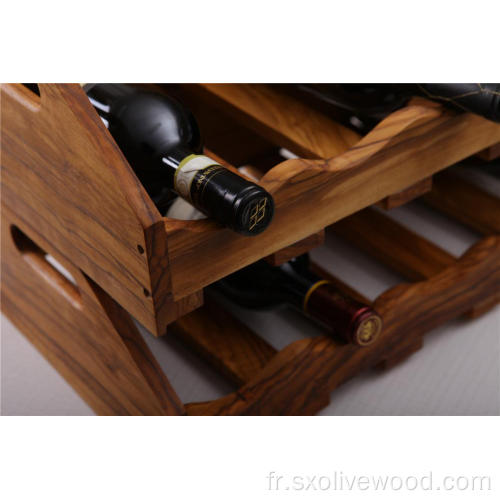 Casier à vin en bois d&#39;olivier de haute qualité